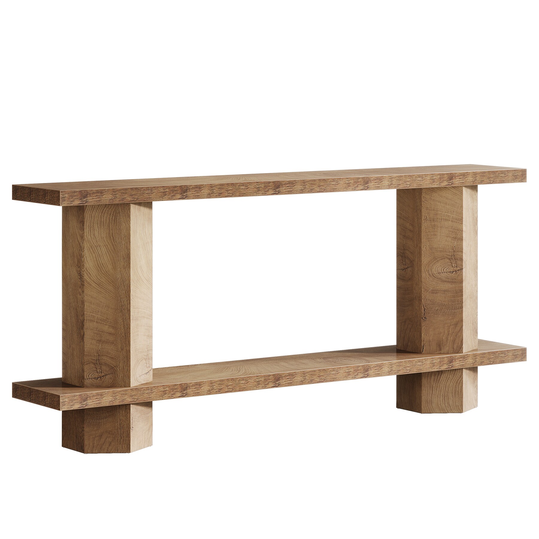 Console Table, 2-Tier Hallway Table Sofa Table Behind Couch_voghion.com